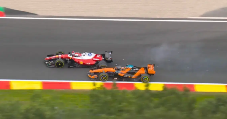 Leclerc Calls Piastri Clash at Spa 'Too Close' After Podium Finish