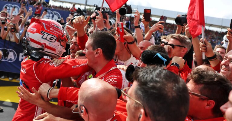 Leclerc Marks Ferrari's 250th Victory at Silverstone, 75 Years On