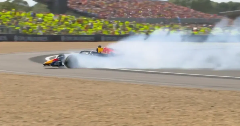 Verstappen's Late Crash Triggers Safety Car in British GP
