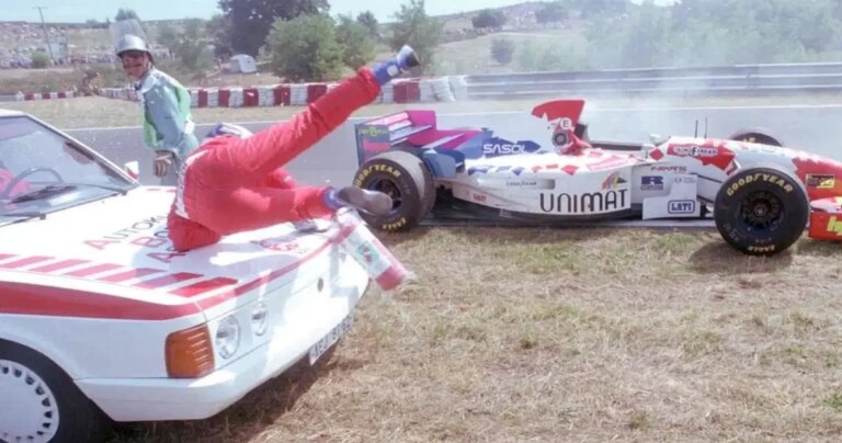 Formula 1 Driver Taki Inoue Injured by Medical Car at 1995 GP