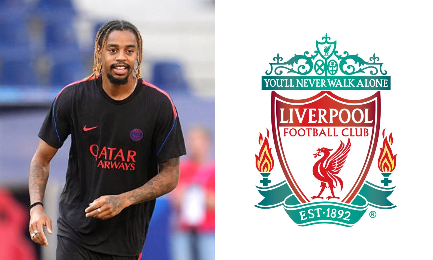 Liverpool Eye Bradley Barcola After PSG Forward's Super Cup Omission